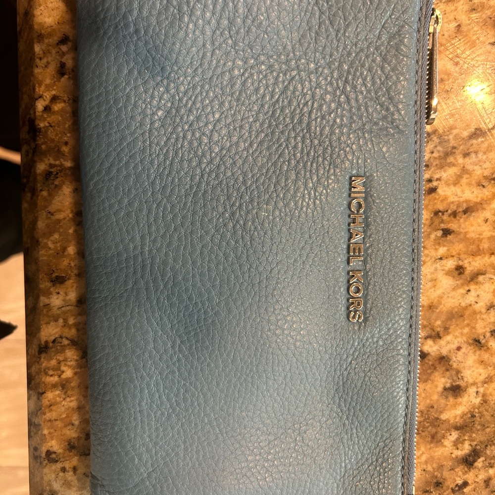Michael Kors leather wristlet.